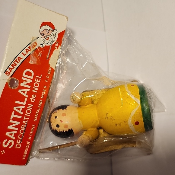 Vintage Wooden Christmas Ornaments,  Santaland - Picture 4 of 5